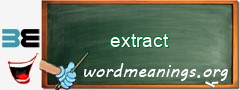 WordMeaning blackboard for extract